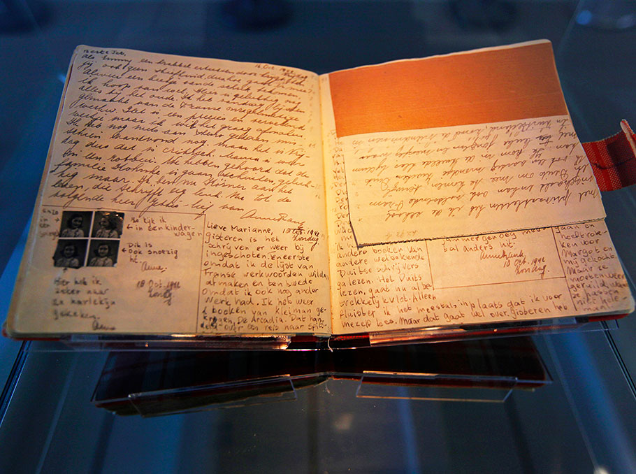 Աննա Ֆրանկի թանգարանում ցուցադրվող նրա օրագրի բնօրինակը
