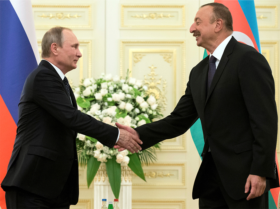 Ilham Aliyev and Vladimir Putin