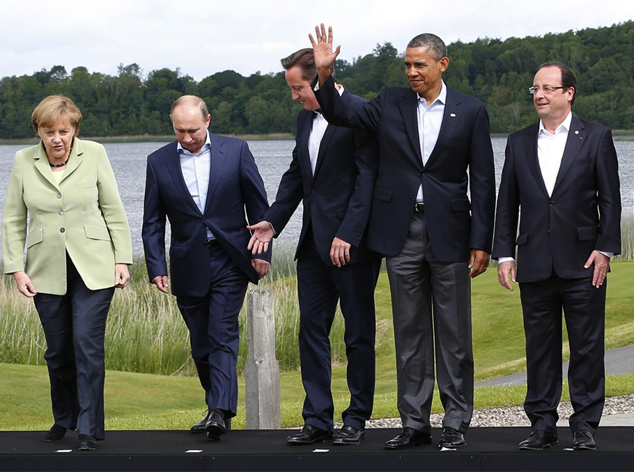 Участники саммита G8 в 2013 году