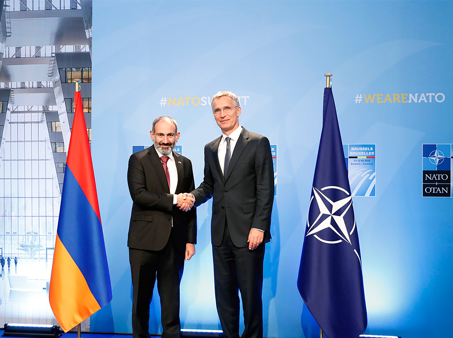 Nikol Pashinyan and NATO Secretary General Jens Stoltenberg