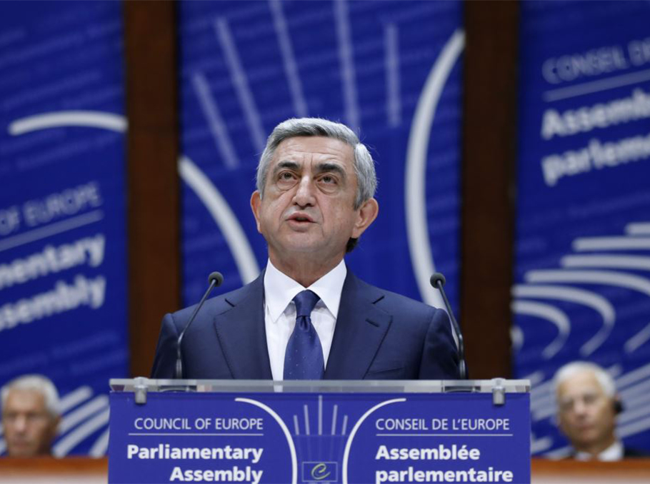 Serzh Sargsyan at PACE session