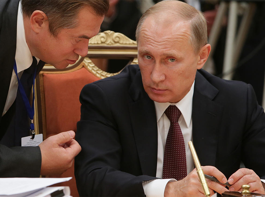 Sergey Glazyev and Vladimir Putin