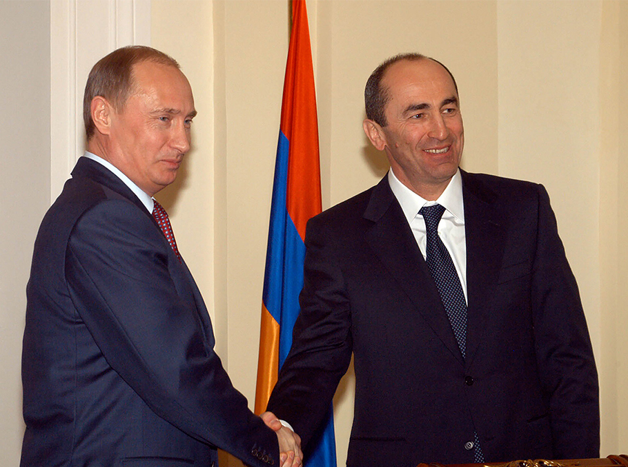 Robert Kocharyan and Vladimir Putin 