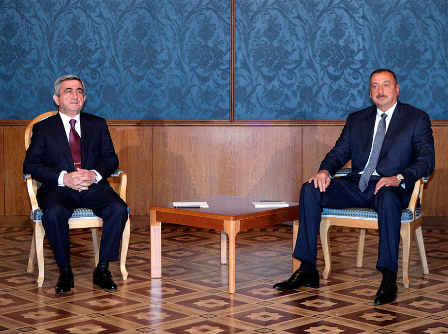 Serzh Sargsyan and Ilham Aliyev in 2009 Serzh Sargsyan and Ilham Aliyev in 2009