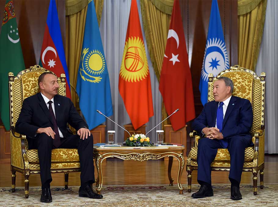 Nursultan Nazarbayev and Ilham Aliyev