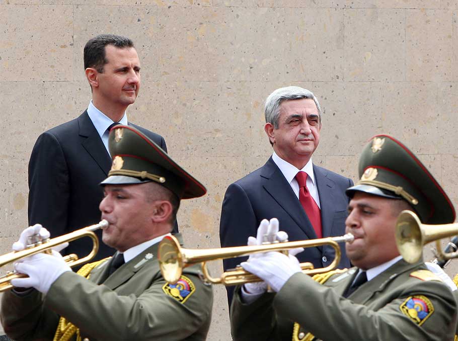 Bashar al-Assad and Serzh Sargsyan in Yerevan 