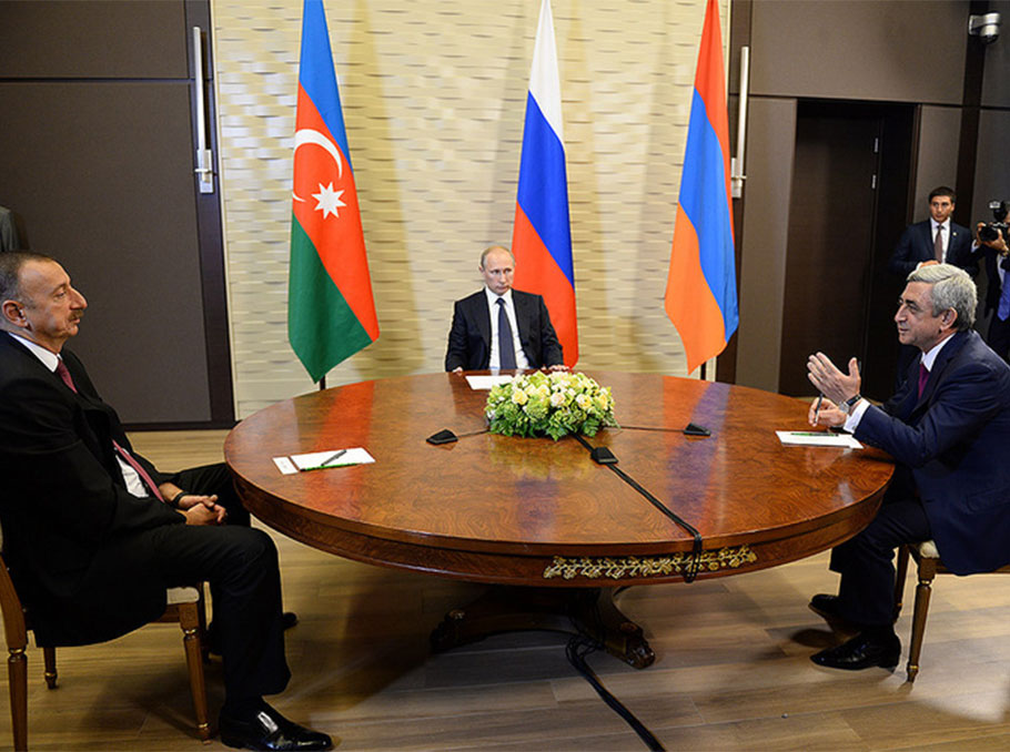 The meeting of Armenian, Russian and Azerbaijani Presidents in Sochi in August 2014 