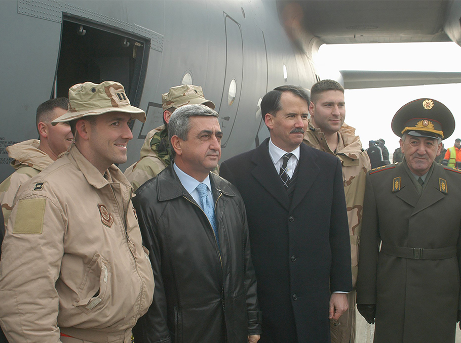 Serzh Sargsyan and John Evans on January 18, 2005 