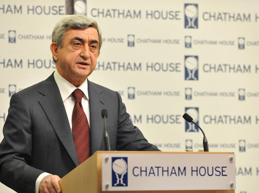 Серж Саргсян выступает в Chatham House Серж Саргсян выступает в Chatham House