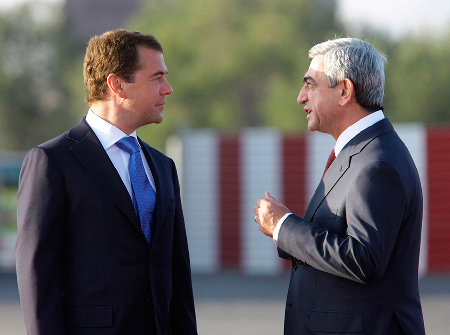 Serzh Sargsyan and Dmitry Medvedev in 2010