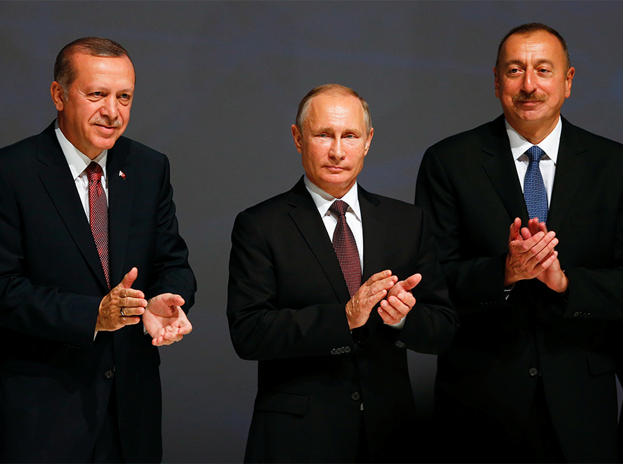 Эрдоган, Путин и Алиев в 2016 году