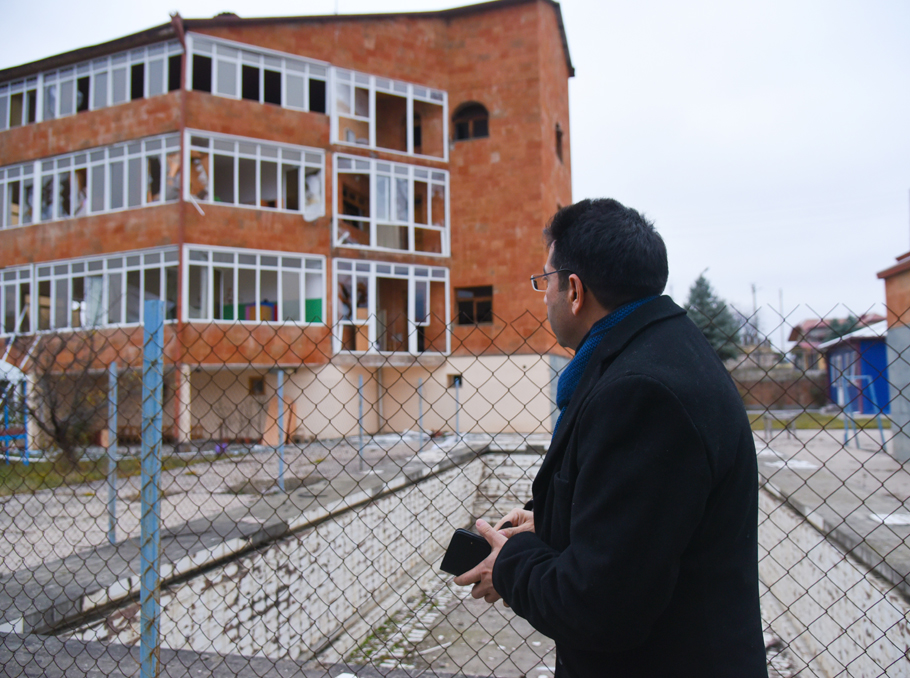 Mirza Dinnayi in Stepanakert: The N1 shelled kidergardten