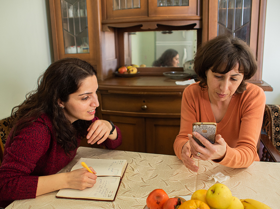 Lusine Gharibyan interviewing Marina Grigoryan