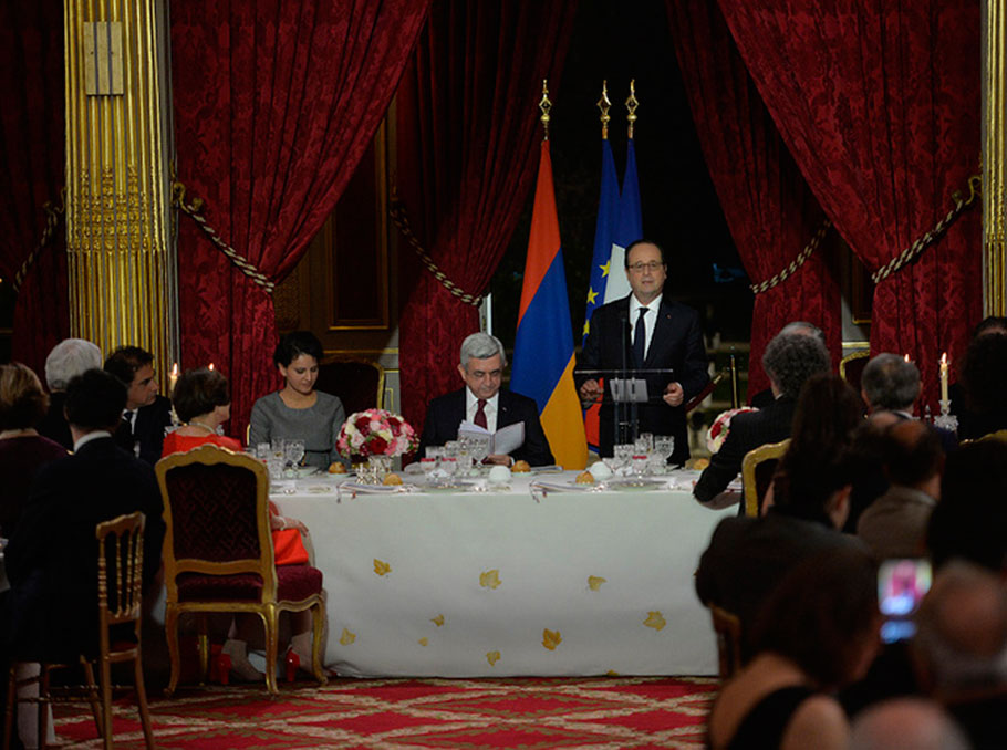 Президенты Армении и Франции 8 марта 2017 года