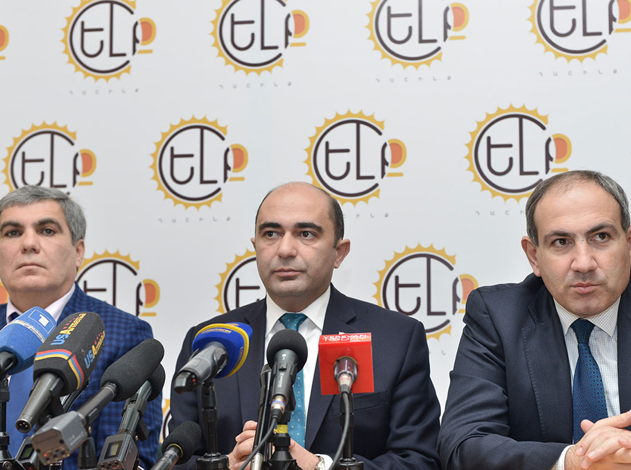Aram Sargsyan, Edmon Marukyan and Nikol Pashinyan