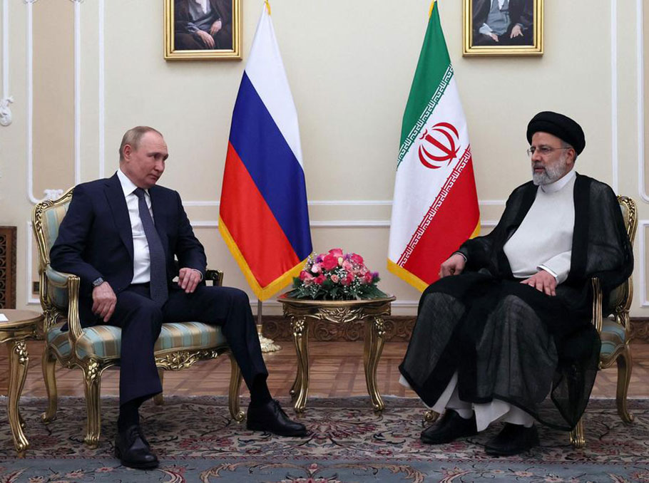 Президент РФ Владимир Путин и президент Ирана Эбрахим Раиси 