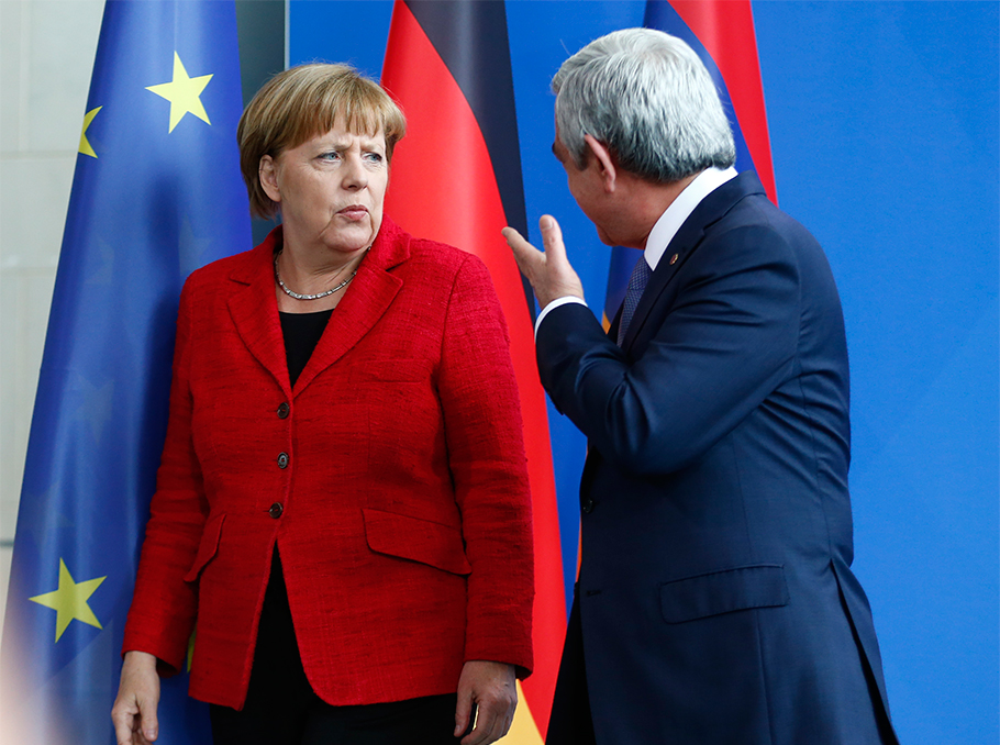 Ангела Angela Merkel and Serzh Sargsyan in 2016