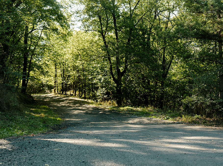 A section of the renovated road A section of the renovated road