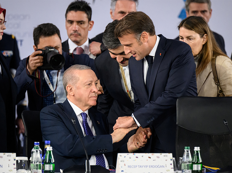 Ռեջեփ Թայիփ Էրդողանը եւ Էմանյուել Մակրոնը