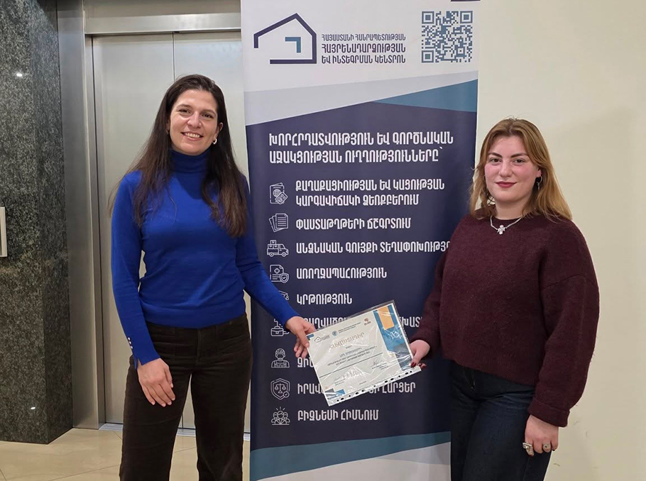 Nora after Completing 1st level of Armenian language