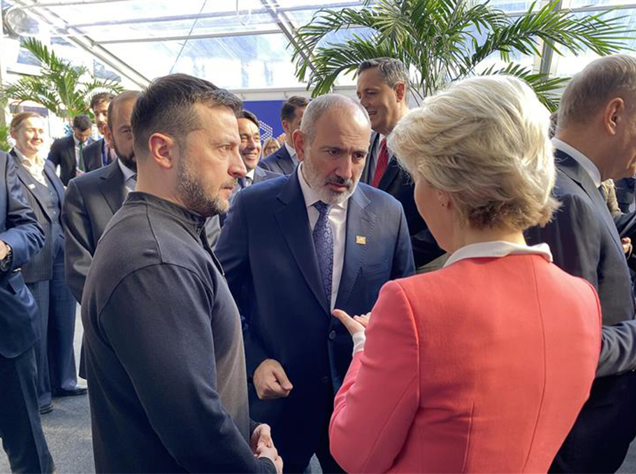 Վլադիմիր Զելենսկին, Նիկոլ Փաշինյանը եւ Ուրսուլա ֆոն դեռ Լայենը