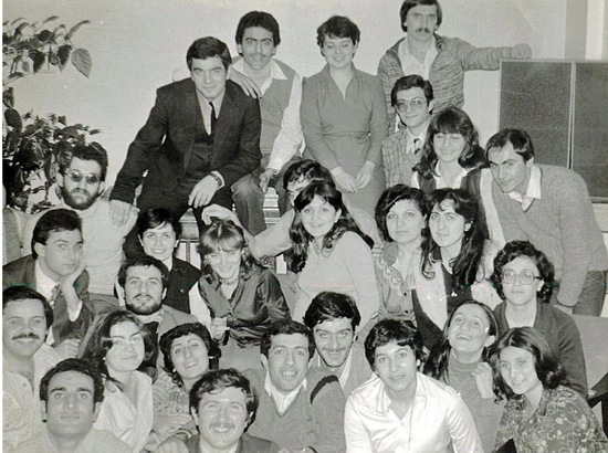 С друзьями в МГУ, 1982. 