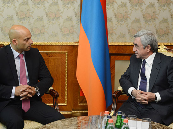 James Appathurai and Serzh Sargsyan