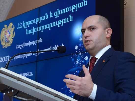 Armenian Minister of Education and Science Armen Ashotyan