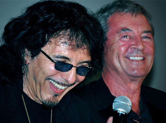 Black Sabbath guitarist Tony Iommi and Lead singer of Deep Purple Ian Gillan
