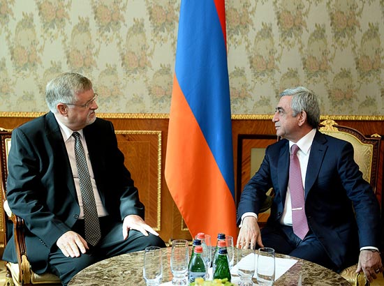 Herbert Salber and Serzh Sargsyan