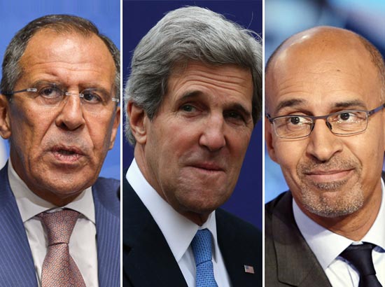 Sergey Lavrov,John Kerry and Harlem Desir