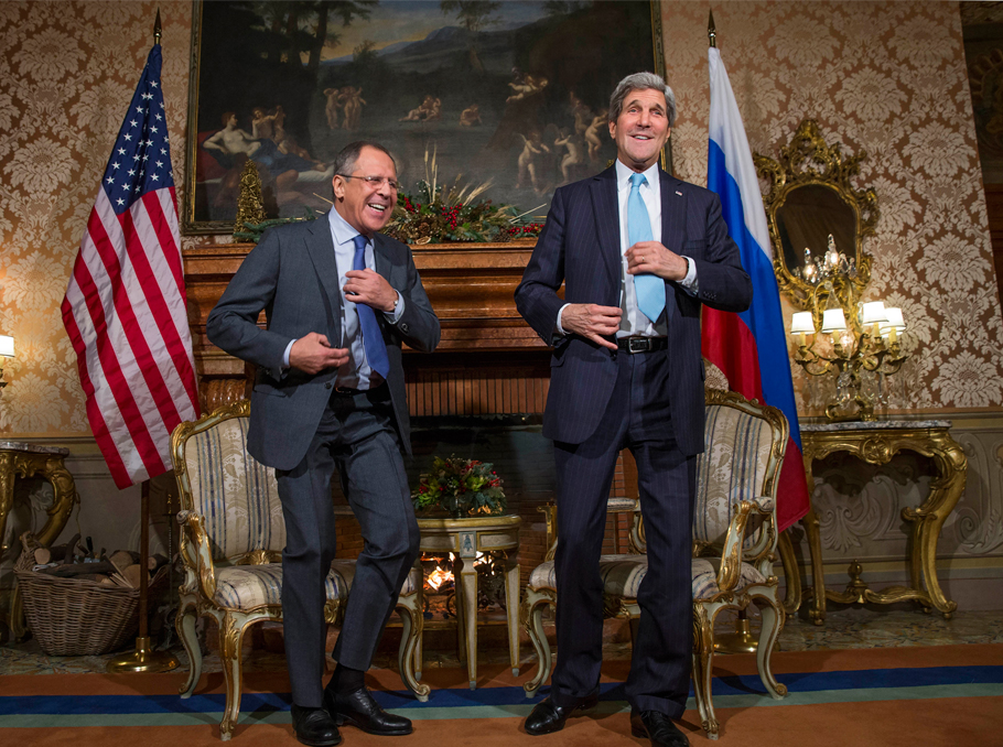 Sergei Lavrov and John Kerry