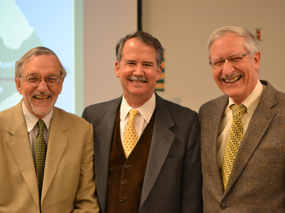 Left to Right: retired U.S. Ambassadors Kenneth Yalowitz, John M. Evans, and Richard D. Kauzlarich