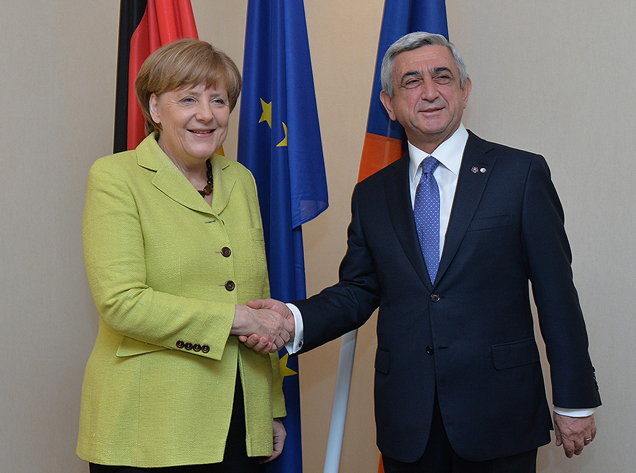 Angela Merkel  and Serzh Sargsyan