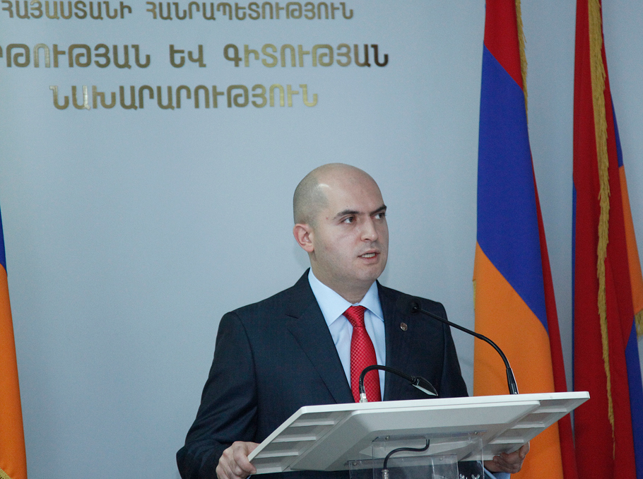 Minister of Education and Science of Armenia Armen Ashotyan