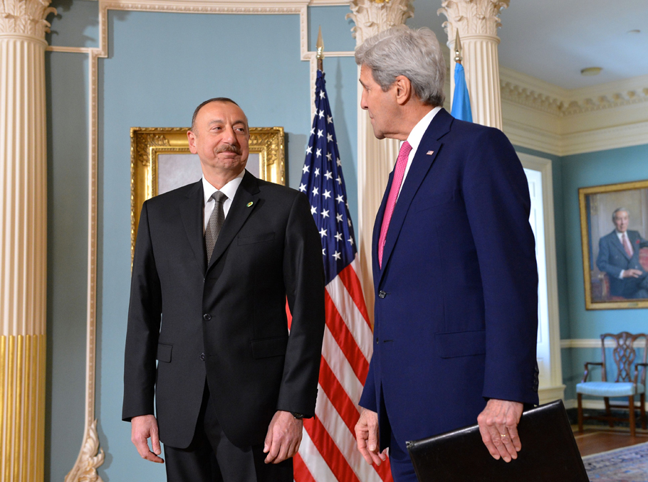 Ilham Aliyev and John Kerry