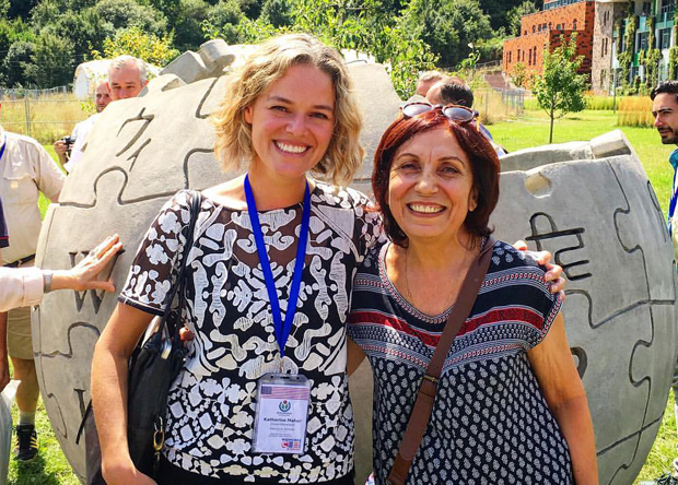 Katherine Maher and Chair of of Wikimedia Armenia NGO Susanna Mkrthchian