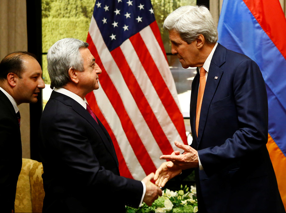 Serzh Sargsyan and John Kerry
