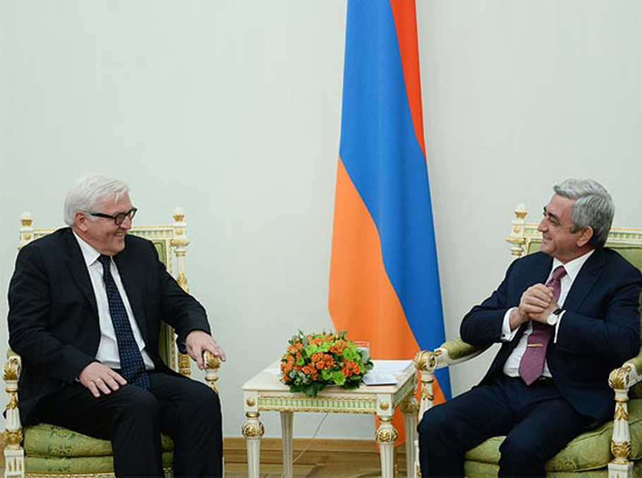 Frank-Walter Steinmeier and Serzh Sargsyan