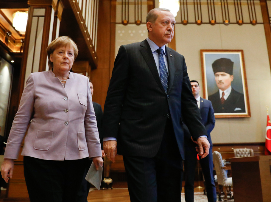 Angela Merkel and Recep Tayyip Erdoğan