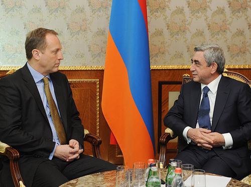  Armenian President holds a farewell meeting with the UK Ambassador