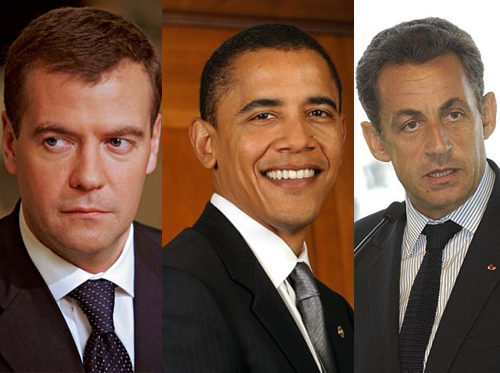 Medvedev, Obama and Sarkozy